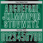 Custom Black Kelly Green-White Abstract Splatter Grunge Art Sports Sublimation Soccer Uniform Jersey