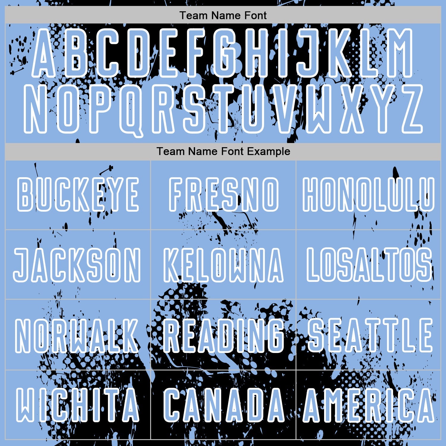 Custom Black Light Blue-White Abstract Splatter Grunge Art Sports Sublimation Soccer Uniform Jersey