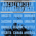 Custom Black Powder Blue-White Abstract Splatter Grunge Art Sports Sublimation Soccer Uniform Jersey