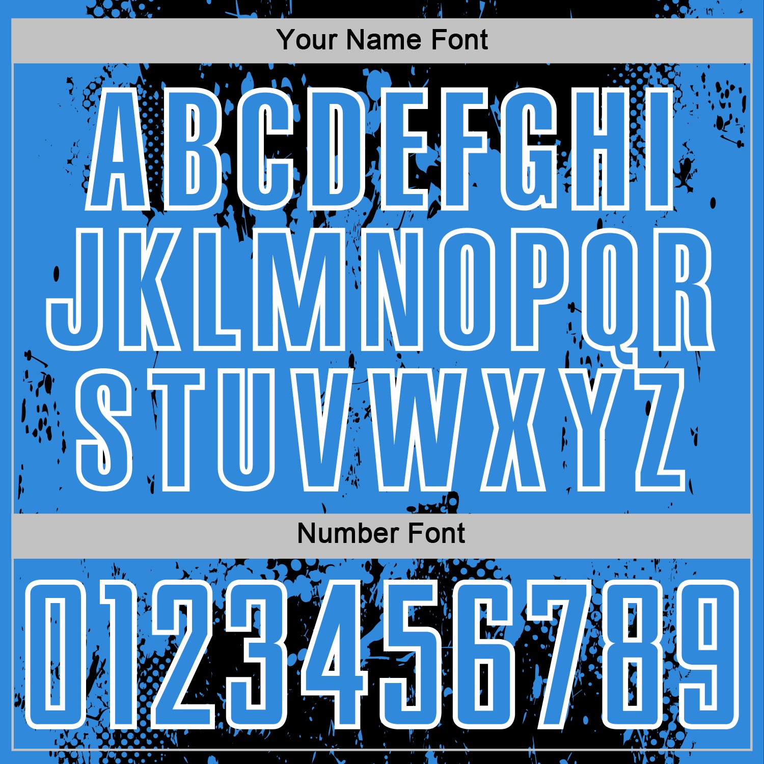 Custom Black Powder Blue-White Abstract Splatter Grunge Art Sports Sublimation Soccer Uniform Jersey