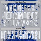 Custom Royal Gray-White Abstract Splatter Grunge Art Sports Sublimation Soccer Uniform Jersey