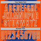 Custom Royal Orange-White Abstract Splatter Grunge Art Sports Sublimation Soccer Uniform Jersey