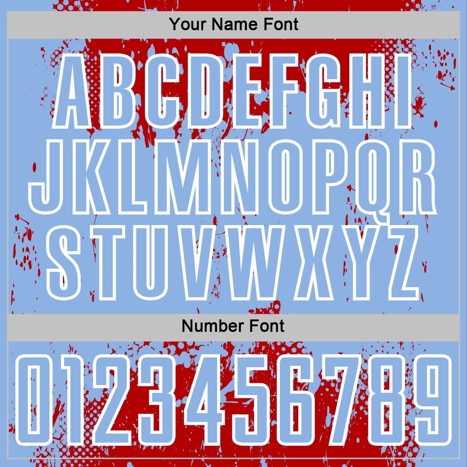 Custom Red Light Blue-White Abstract Splatter Grunge Art Sports Sublimation Soccer Uniform Jersey