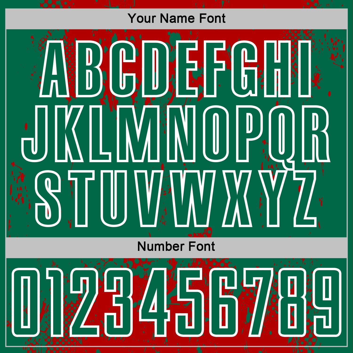 Custom Red Kelly Green-White Abstract Splatter Grunge Art Sports Sublimation Soccer Uniform Jersey