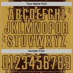 Custom Brown Old Gold Abstract Splatter Grunge Art Sports Sublimation Soccer Uniform Jersey