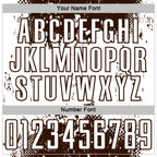 Custom Brown White Abstract Splatter Grunge Art Sports Sublimation Soccer Uniform Jersey
