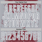 Custom Burgundy Gray-White Abstract Splatter Grunge Art Sports Sublimation Soccer Uniform Jersey