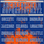 Custom Orange Royal-White Abstract Splatter Grunge Art Sports Sublimation Soccer Uniform Jersey