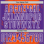 Custom Orange Purple-White Abstract Splatter Grunge Art Sports Sublimation Soccer Uniform Jersey