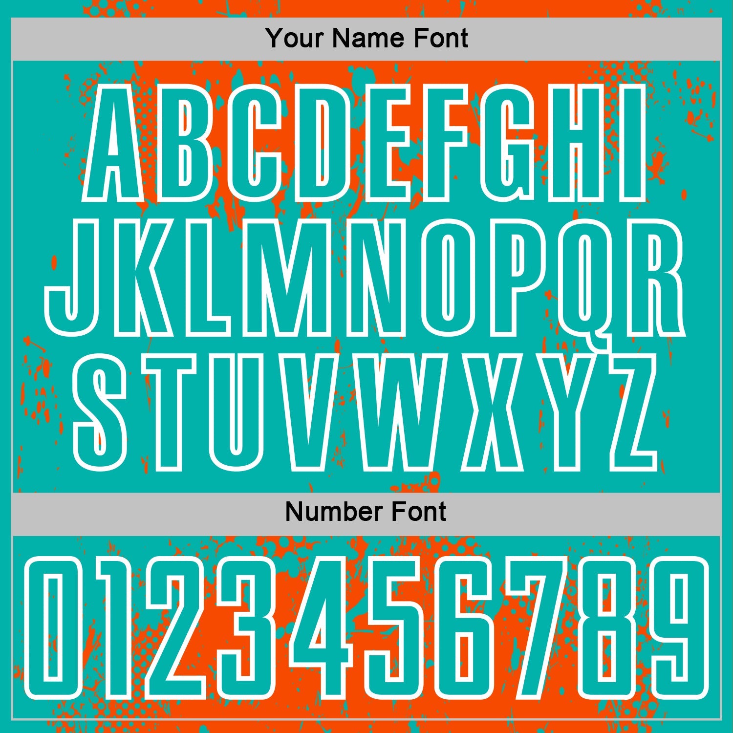 Custom Orange Aqua-White Abstract Splatter Grunge Art Sports Sublimation Soccer Uniform Jersey