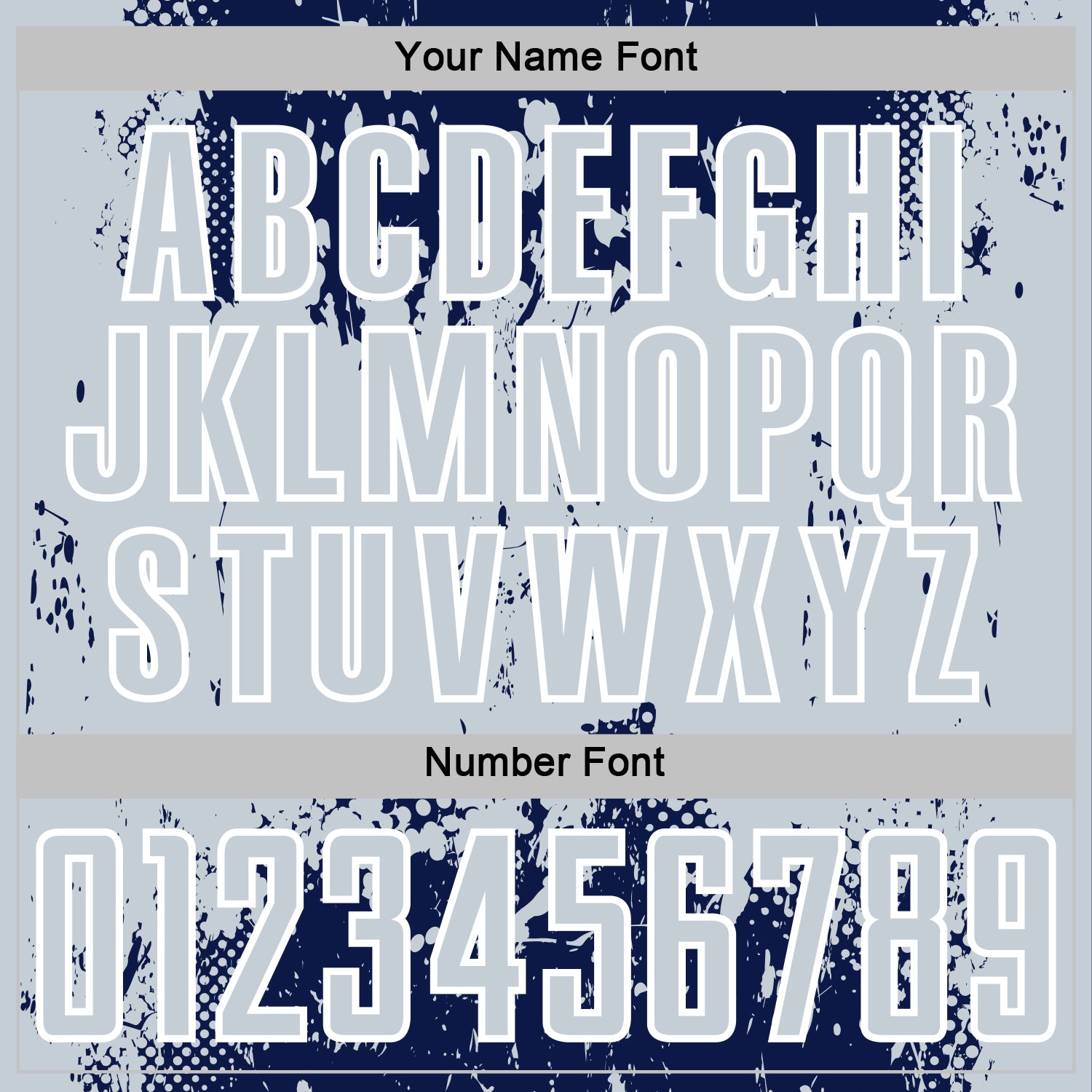 Custom Navy Silver-White Abstract Splatter Grunge Art Sports Sublimation Soccer Uniform Jersey