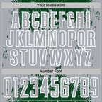 Custom Green Gray-White Abstract Splatter Grunge Art Sports Sublimation Soccer Uniform Jersey