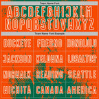 Custom Kelly Green Orange-White Abstract Splatter Grunge Art Sports Sublimation Soccer Uniform Jersey