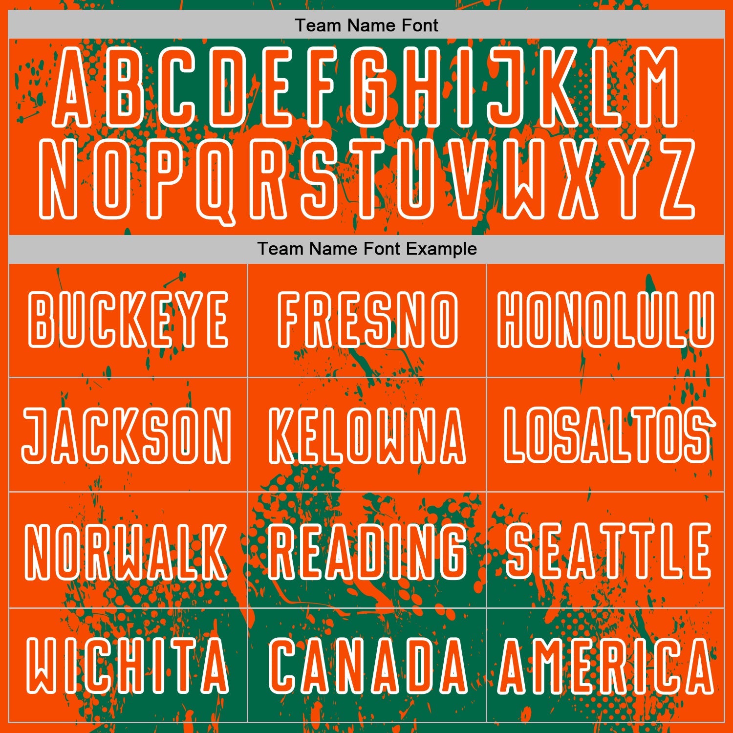 Custom Kelly Green Orange-White Abstract Splatter Grunge Art Sports Sublimation Soccer Uniform Jersey