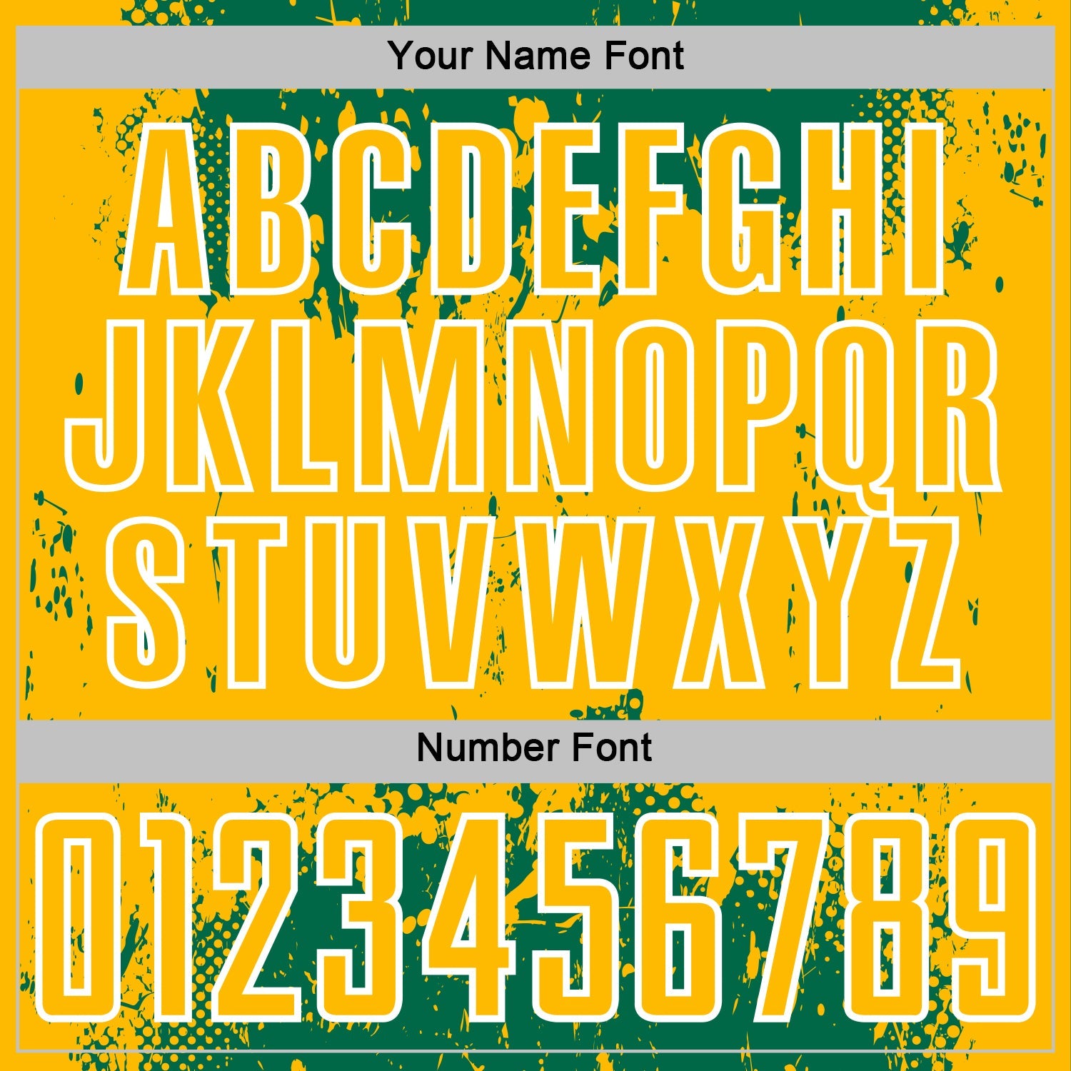 Custom Kelly Green Gold-White Abstract Splatter Grunge Art Sports Sublimation Soccer Uniform Jersey