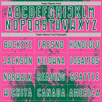 Custom Kelly Green Pink-White Abstract Splatter Grunge Art Sports Sublimation Soccer Uniform Jersey