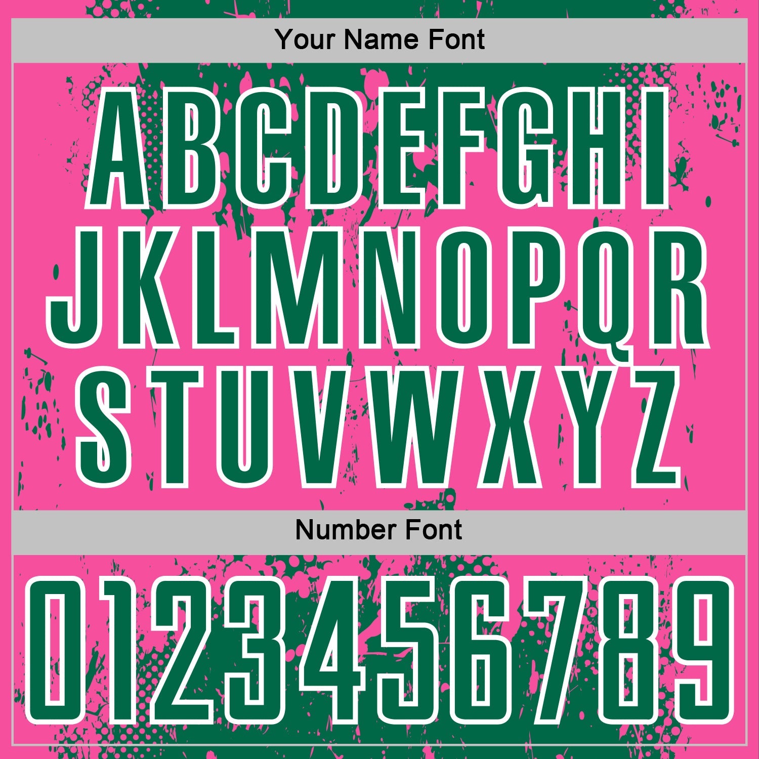 Custom Kelly Green Pink-White Abstract Splatter Grunge Art Sports Sublimation Soccer Uniform Jersey