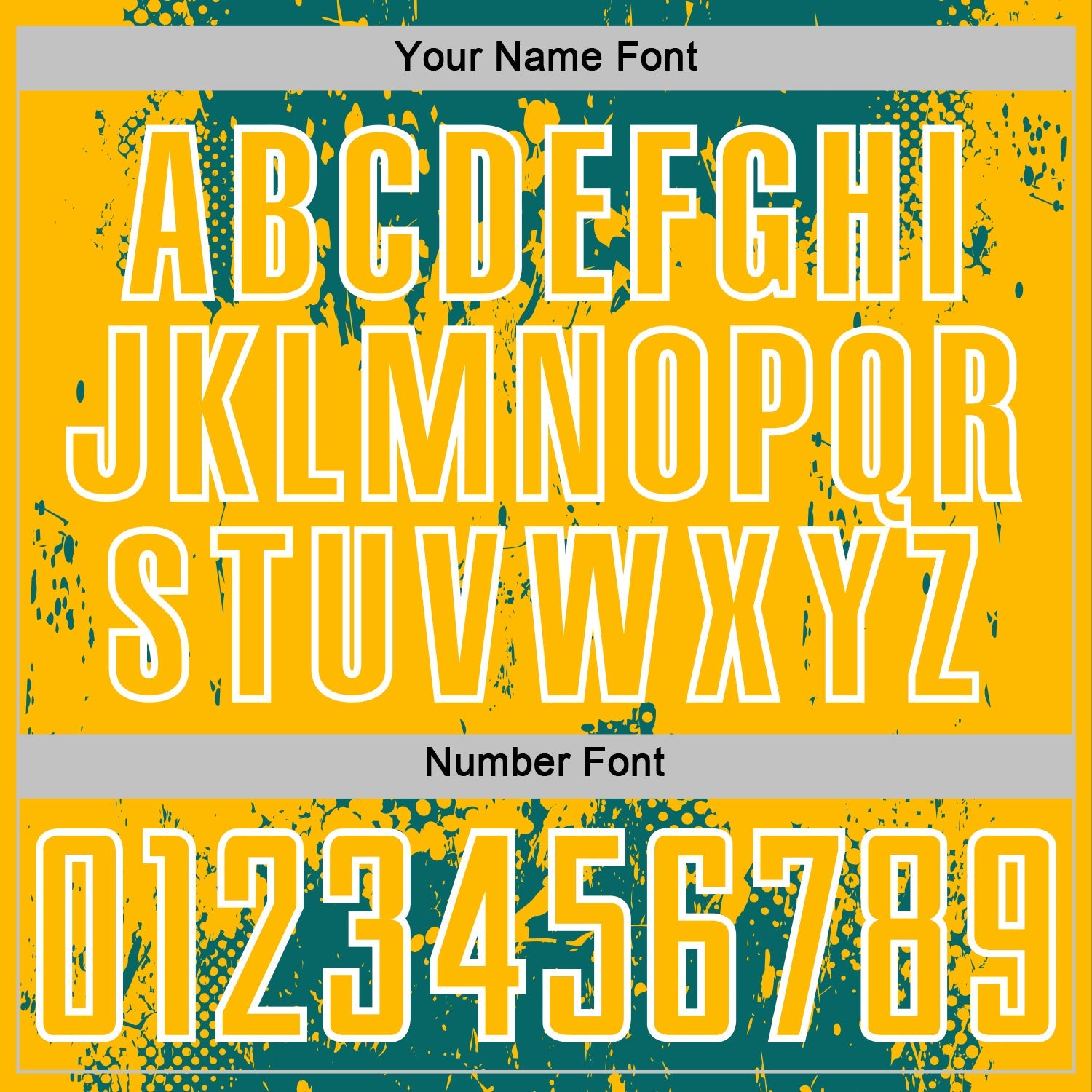 Custom Teal Gold-White Abstract Splatter Grunge Art Sports Sublimation Soccer Uniform Jersey