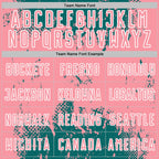 Custom Teal Medium Pink-White Abstract Splatter Grunge Art Sports Sublimation Soccer Uniform Jersey