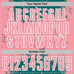 Custom Teal Medium Pink-White Abstract Splatter Grunge Art Sports Sublimation Soccer Uniform Jersey