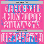 Custom Powder Blue Pink-White Abstract Splatter Grunge Art Sports Sublimation Soccer Uniform Jersey