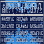 Custom Powder Blue Navy-White Abstract Splatter Grunge Art Sports Sublimation Soccer Uniform Jersey