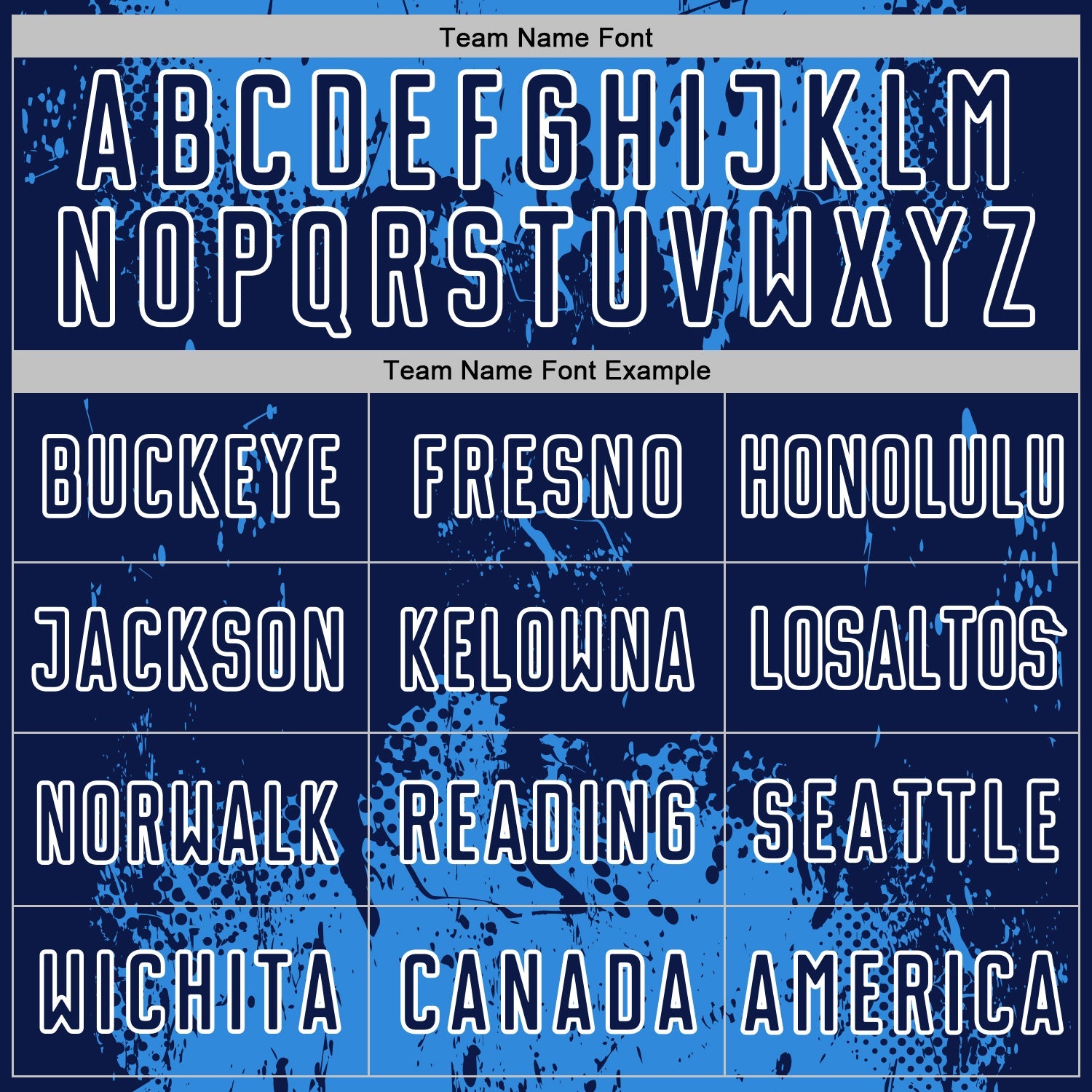 Custom Powder Blue Navy-White Abstract Splatter Grunge Art Sports Sublimation Soccer Uniform Jersey