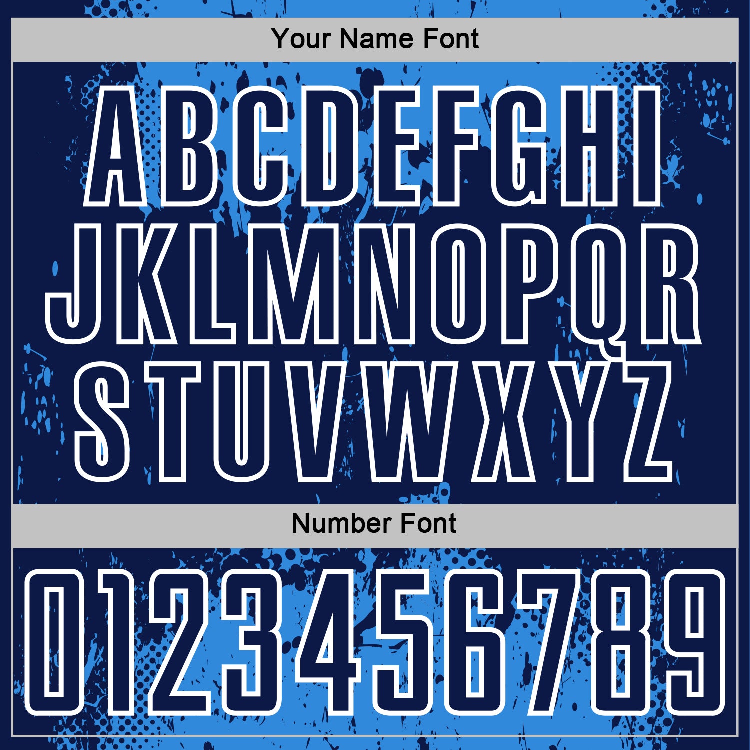 Custom Powder Blue Navy-White Abstract Splatter Grunge Art Sports Sublimation Soccer Uniform Jersey