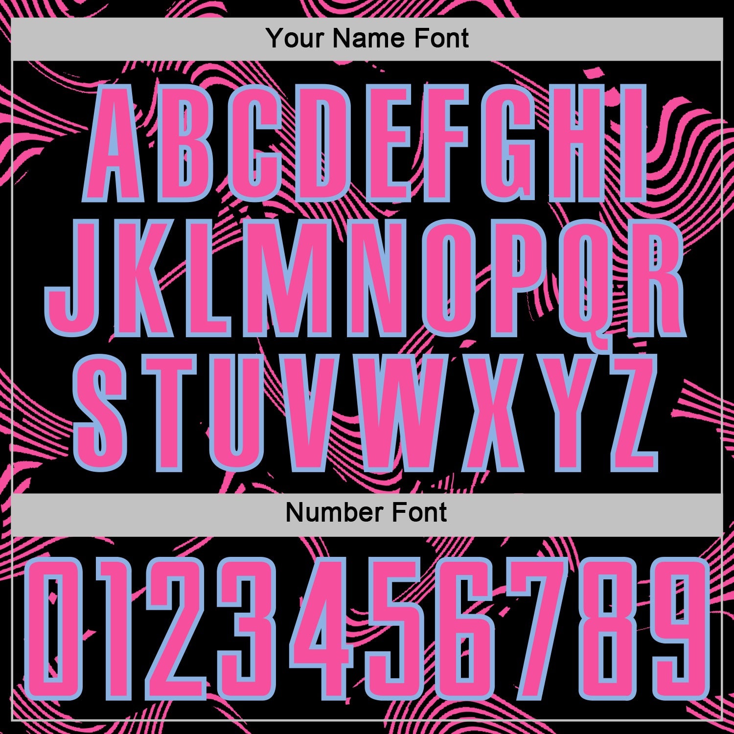 Custom Black Pink-Light Blue Curve Lines Sports Sublimation Soccer Uniform Jersey