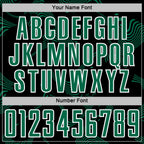 Custom Black Kelly Green-White Curve Lines Sports Sublimation Soccer Uniform Jersey