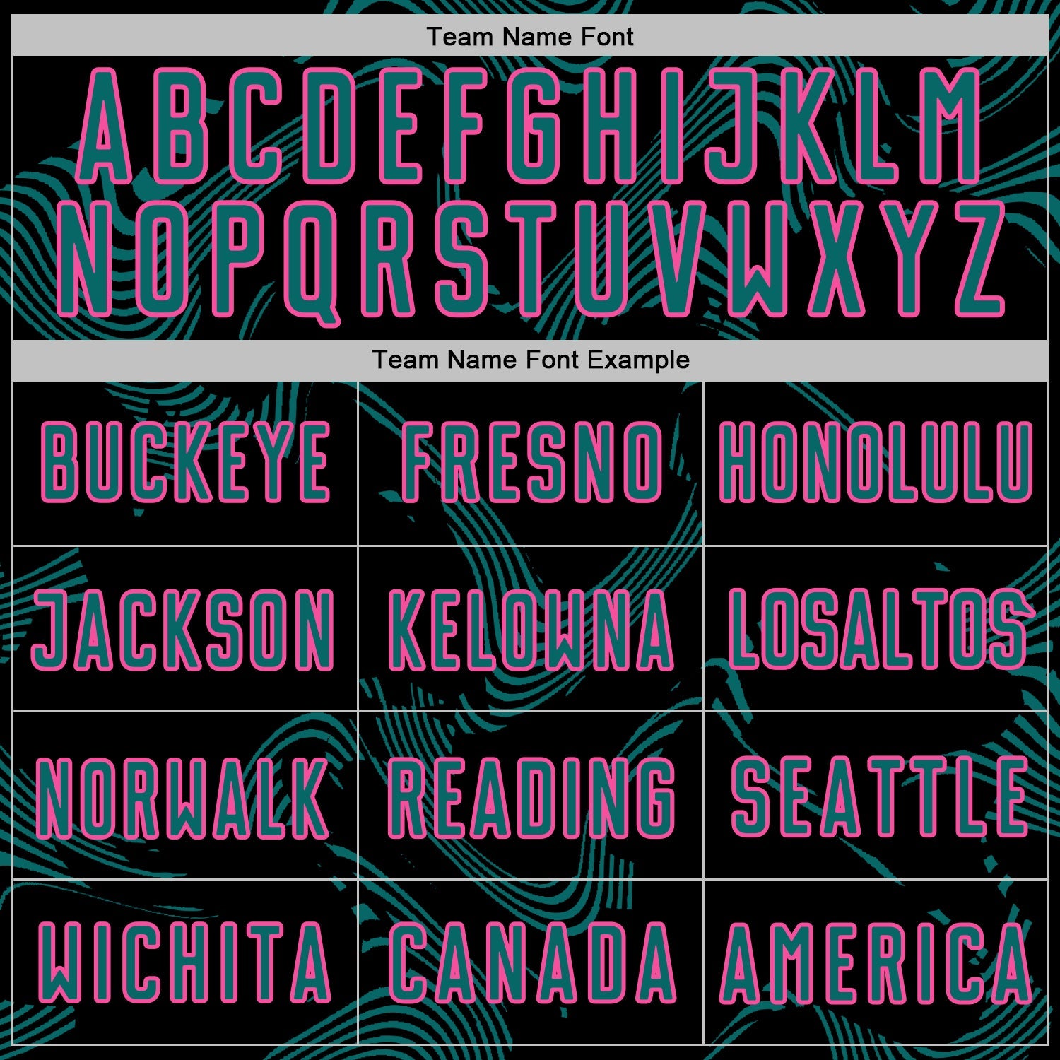 Custom Black Teal-Pink Curve Lines Sports Sublimation Soccer Uniform Jersey