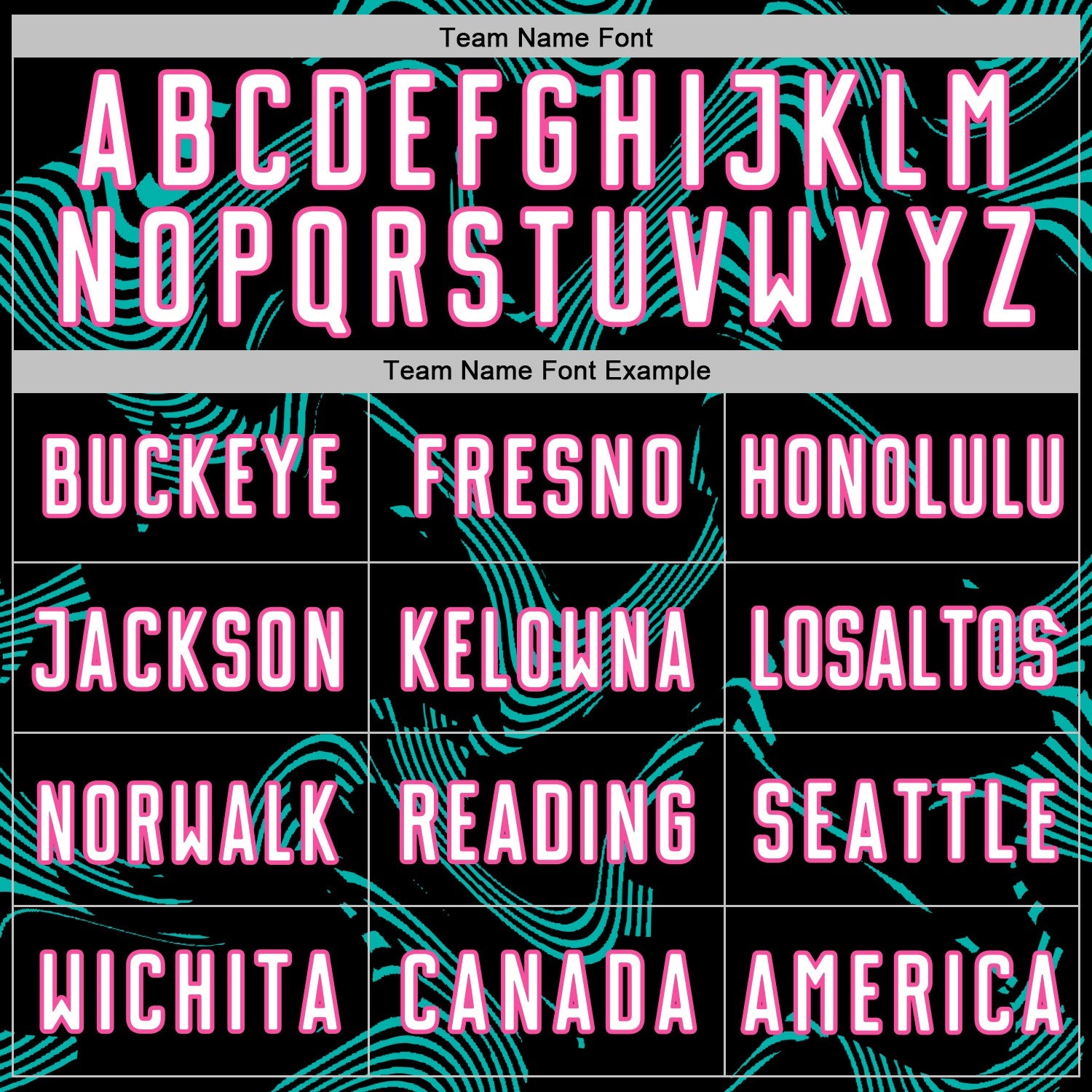 Custom Black White Aqua-Pink Curve Lines Sports Sublimation Soccer Uniform Jersey