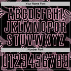 Custom Black Light Pink Curve Lines Sports Sublimation Soccer Uniform Jersey