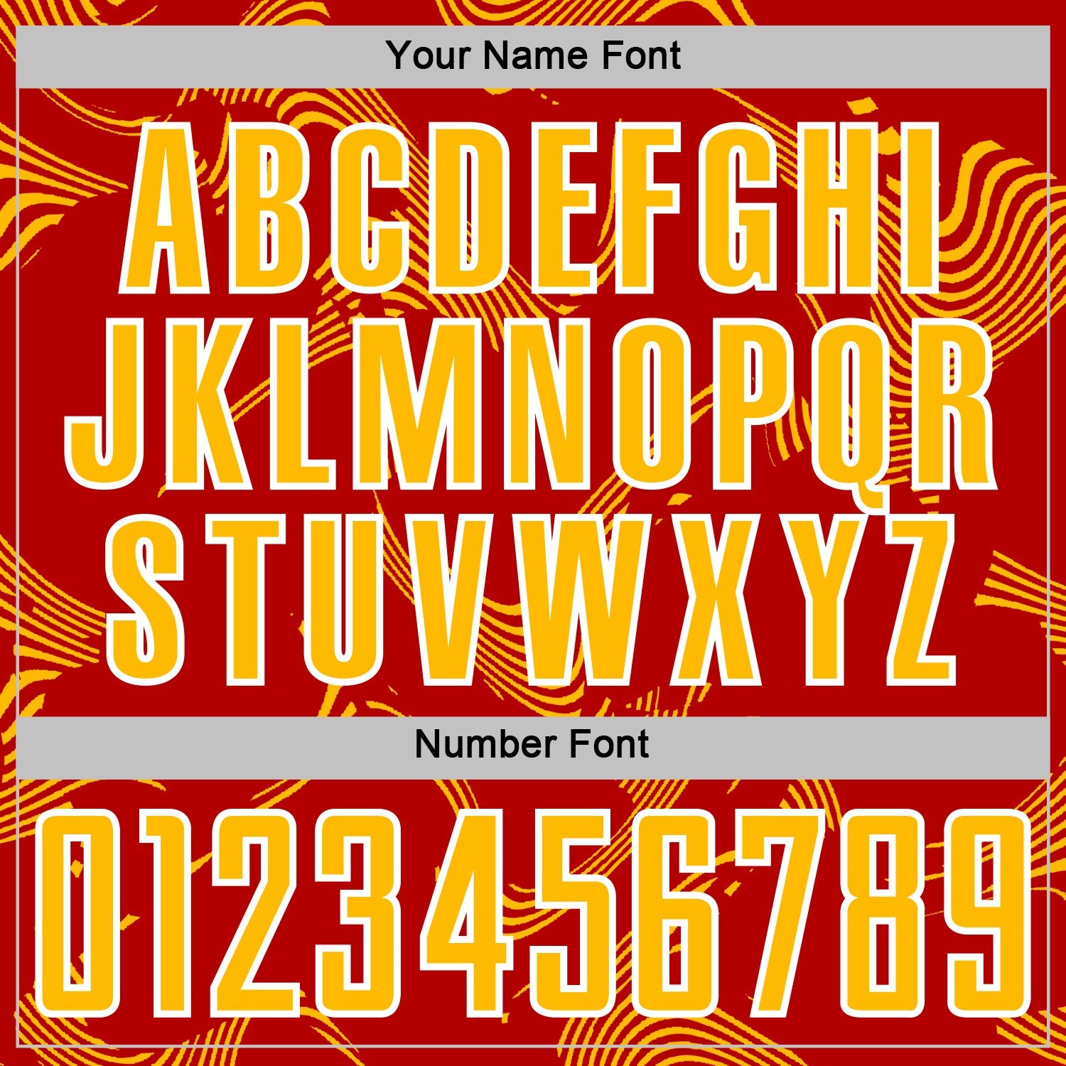 Custom Red Gold-White Curve Lines Sports Sublimation Soccer Uniform Jersey