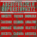 Custom Red Kelly Green-White Curve Lines Sports Sublimation Soccer Uniform Jersey