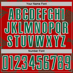 Custom Red Kelly Green-White Curve Lines Sports Sublimation Soccer Uniform Jersey