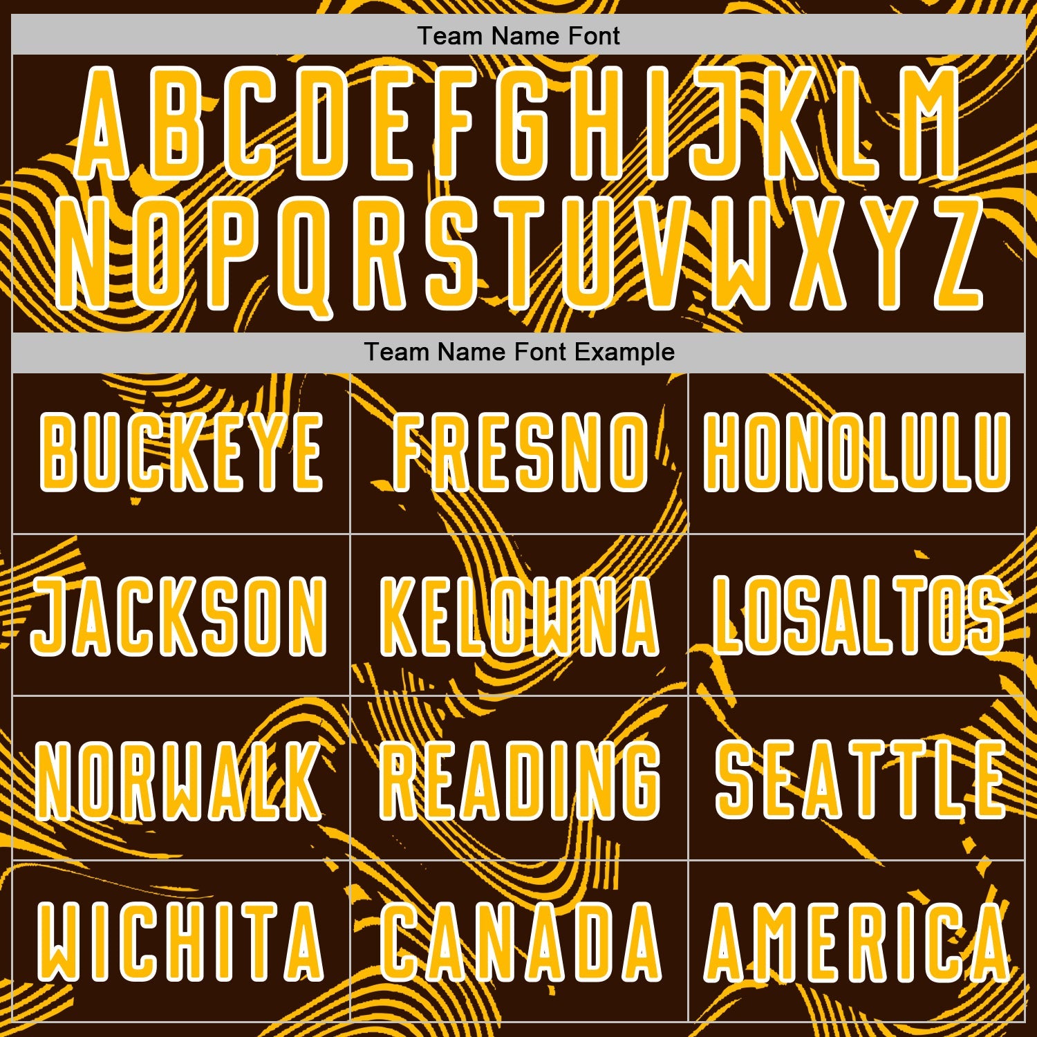 Custom Brown Gold-White Curve Lines Sports Sublimation Soccer Uniform Jersey