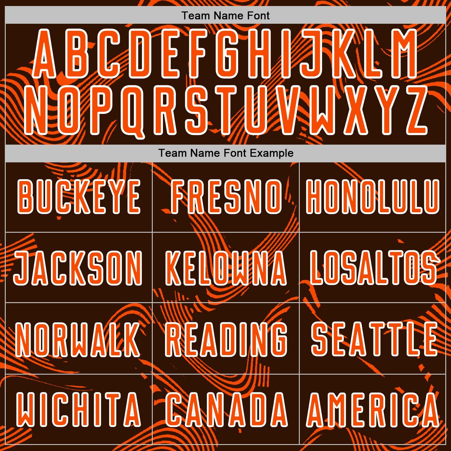 Custom Brown Orange-White Curve Lines Sports Sublimation Soccer Uniform Jersey