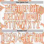 Custom White Orange Curve Lines Sports Sublimation Soccer Uniform Jersey