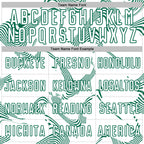 Custom White Kelly Green Curve Lines Sports Sublimation Soccer Uniform Jersey