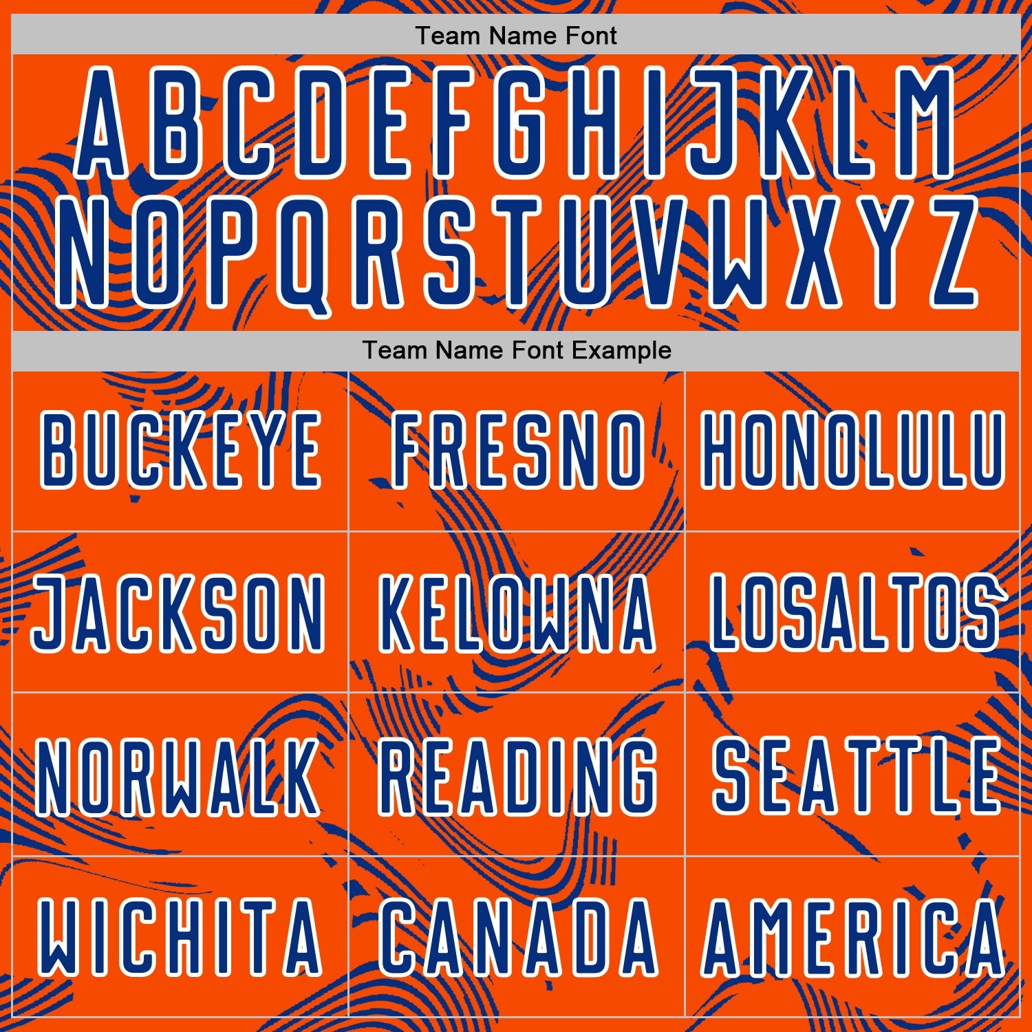 Custom Orange Royal-White Curve Lines Sports Sublimation Soccer Uniform Jersey