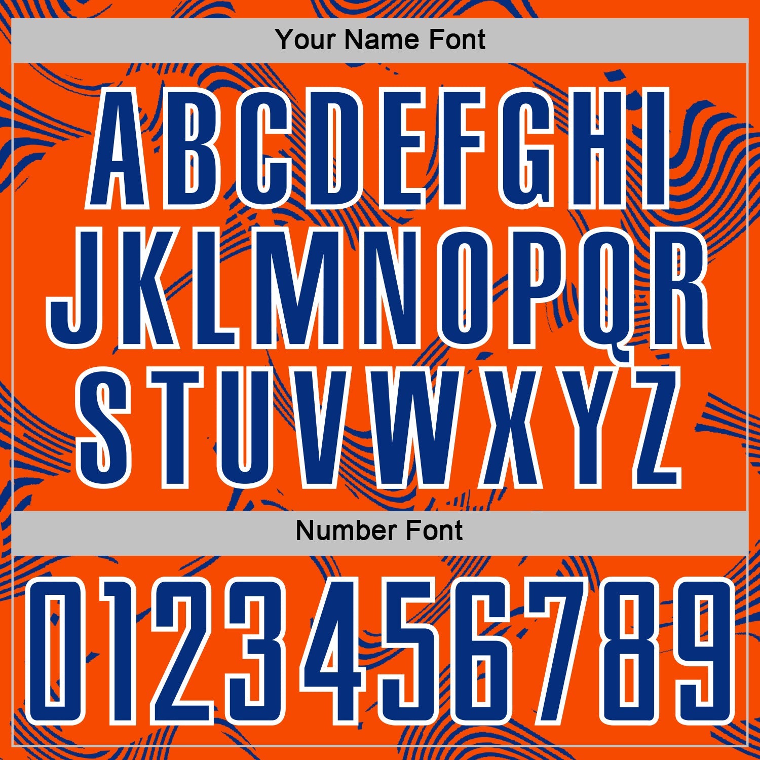 Custom Orange Royal-White Curve Lines Sports Sublimation Soccer Uniform Jersey