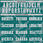 Custom Teal Gray-White Curve Lines Sports Sublimation Soccer Uniform Jersey