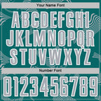 Custom Teal Gray-White Curve Lines Sports Sublimation Soccer Uniform Jersey