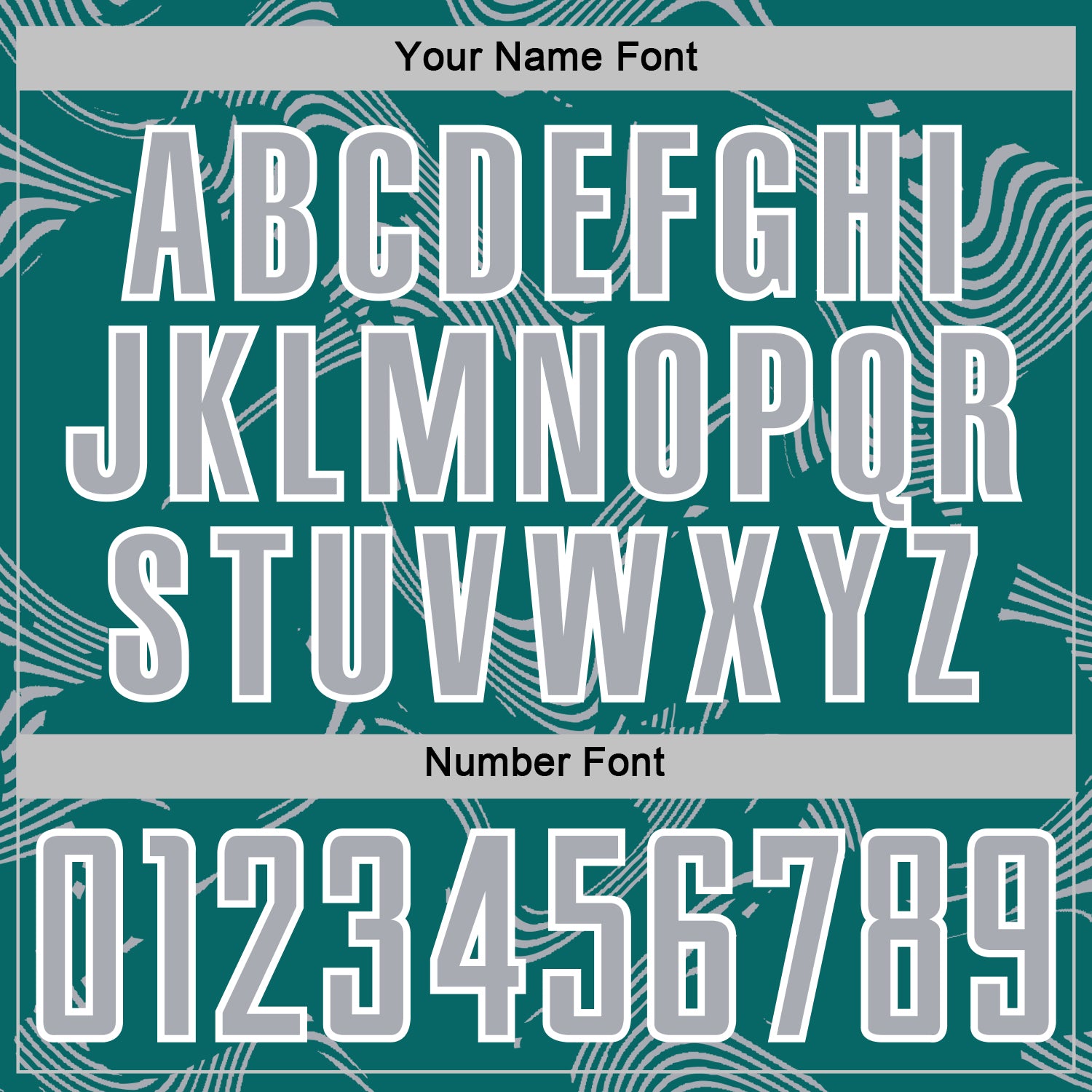 Custom Teal Gray-White Curve Lines Sports Sublimation Soccer Uniform Jersey