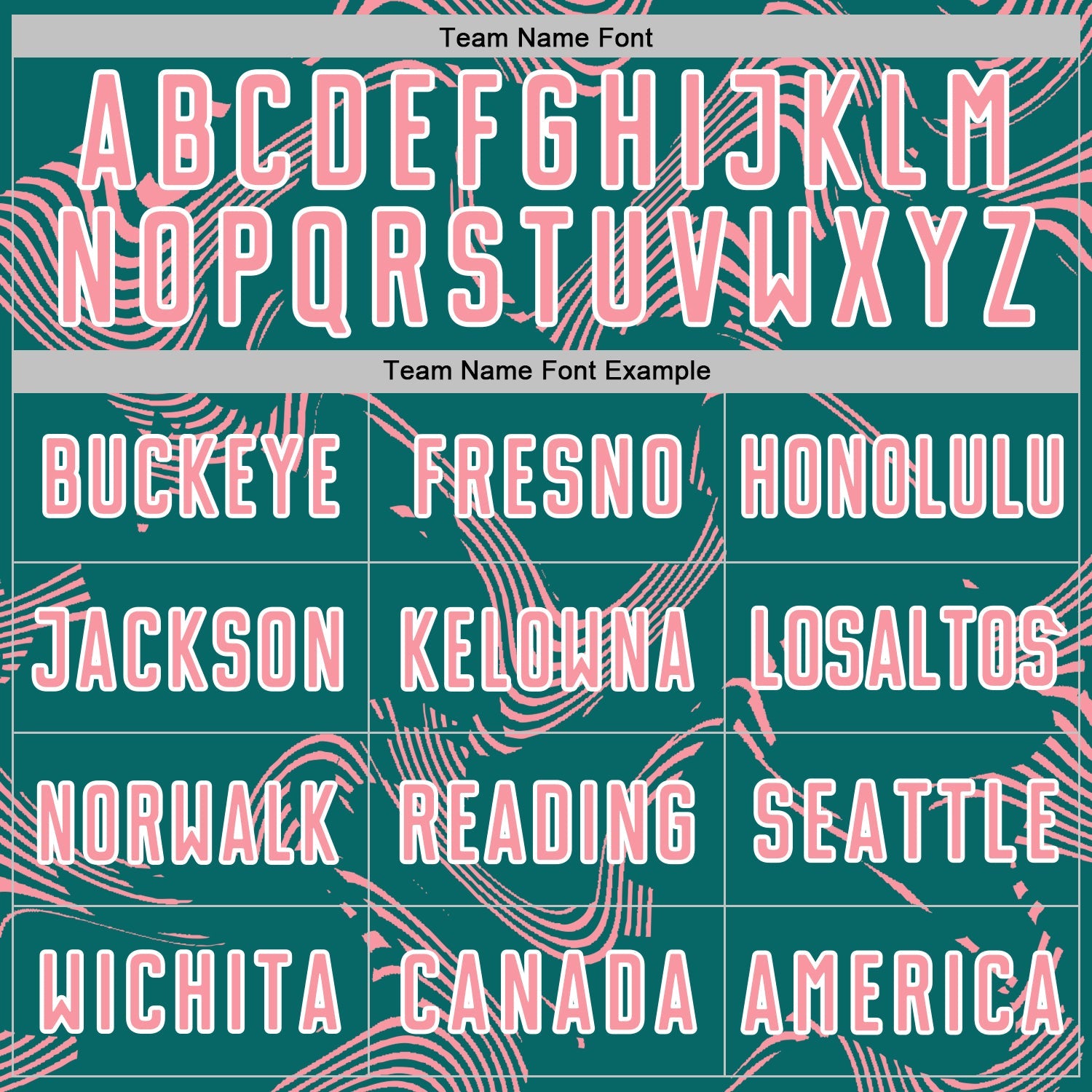 Custom Teal Medium Pink-White Curve Lines Sports Sublimation Soccer Uniform Jersey