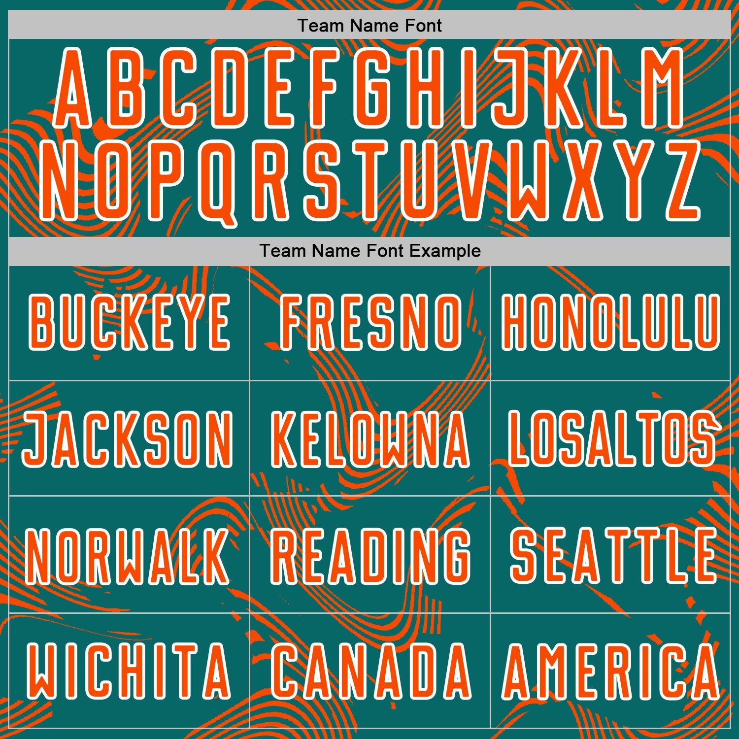 Custom Teal Orange-White Curve Lines Sports Sublimation Soccer Uniform Jersey