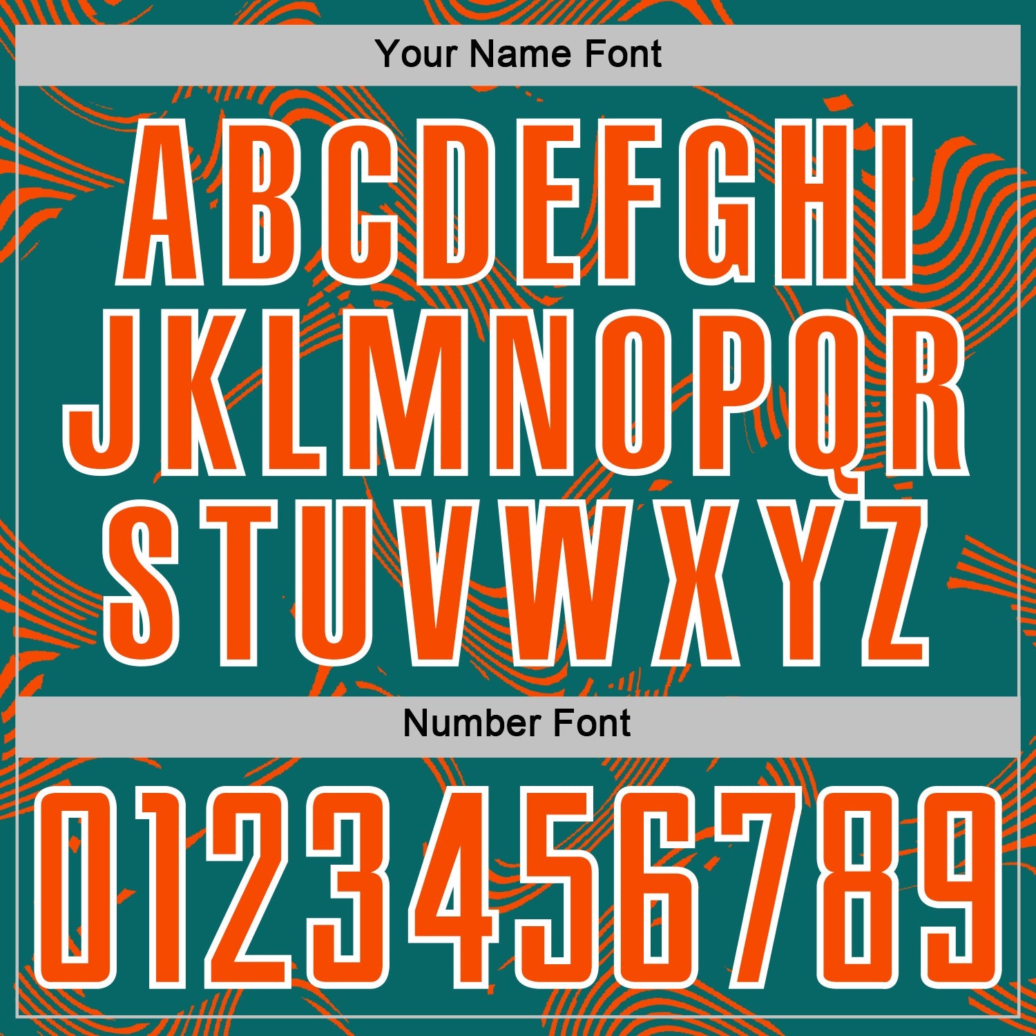 Custom Teal Orange-White Curve Lines Sports Sublimation Soccer Uniform Jersey