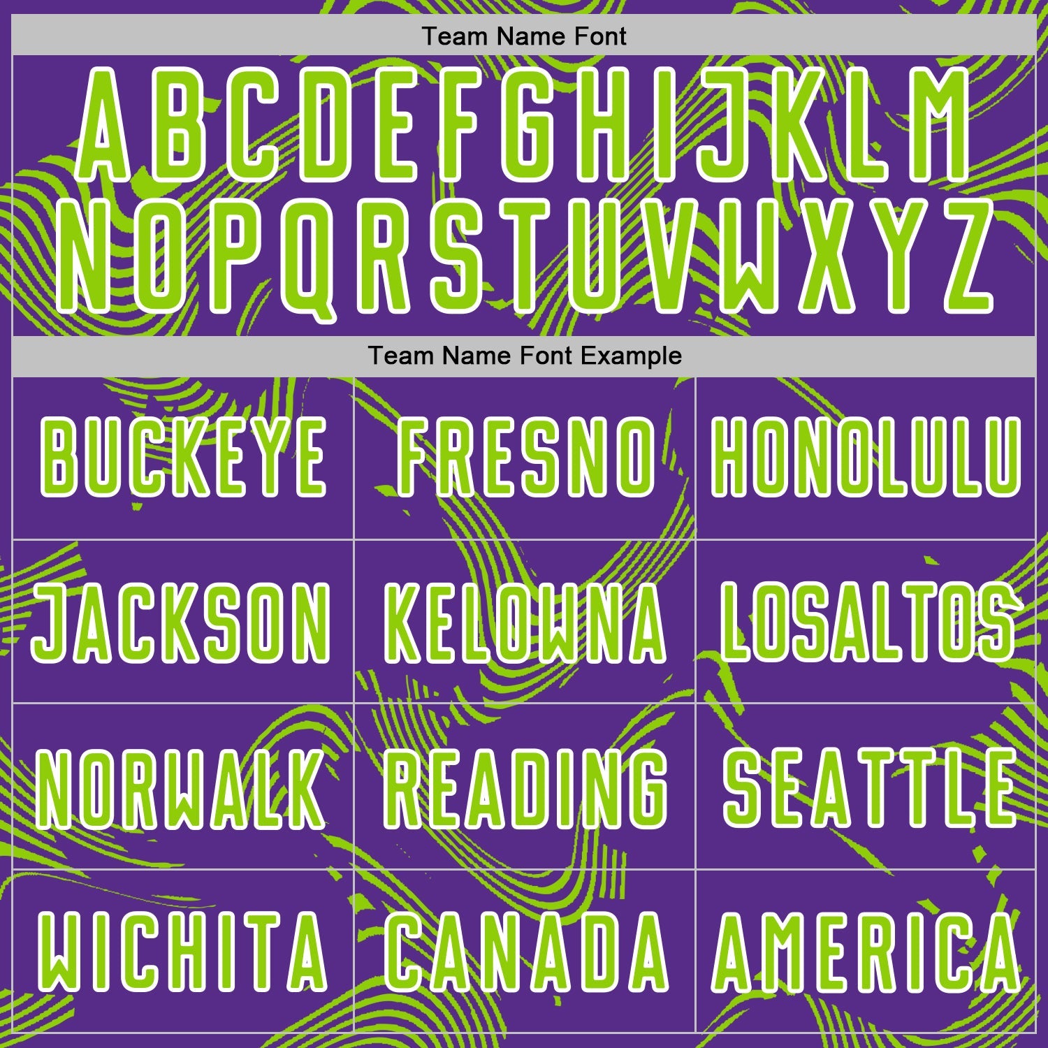 Custom Purple Neon Green-White Curve Lines Sports Sublimation Soccer Uniform Jersey