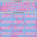 Custom Light Blue Red-White Curve Lines Sports Sublimation Soccer Uniform Jersey